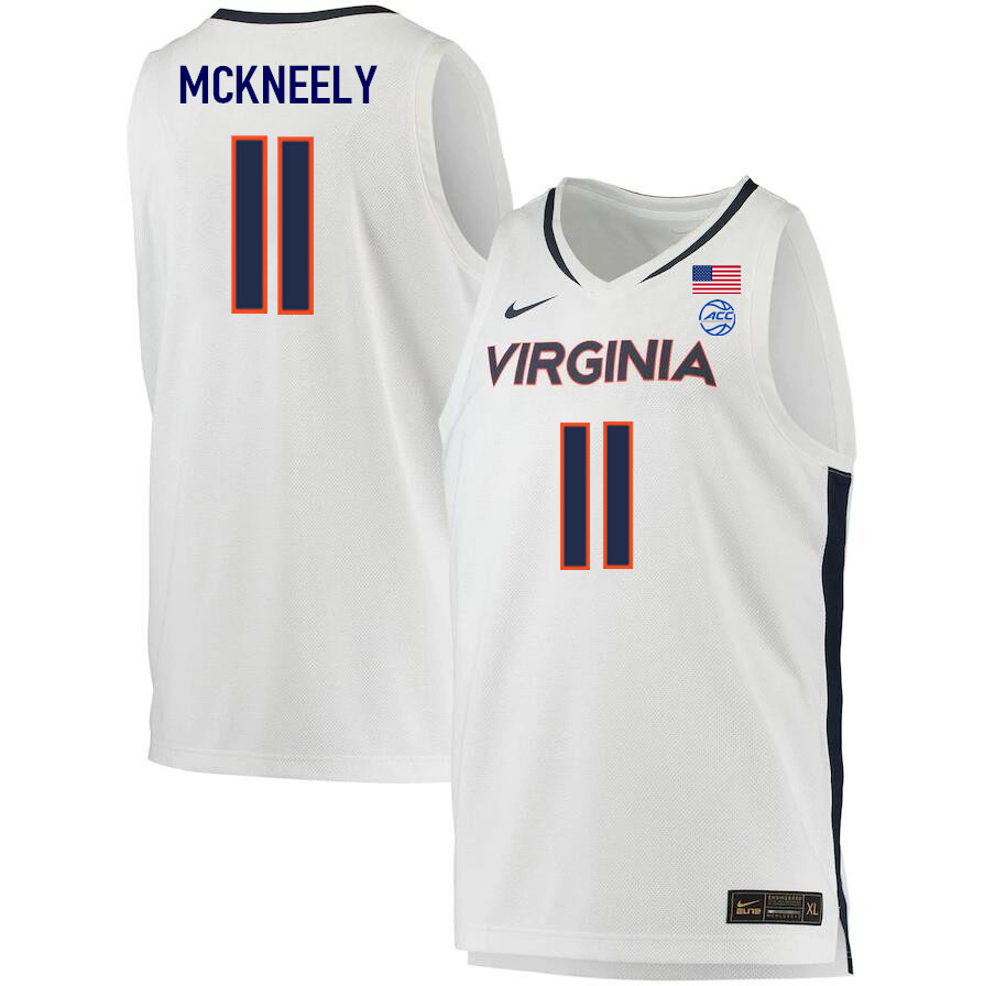 Men #11 Isaac McKneely Virginia Cavaliers College 2022-23 Stitched Basketball Jerseys Sale-White - Click Image to Close